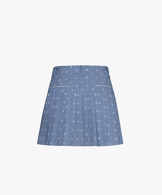 PATTERN PLEATED SKIRT