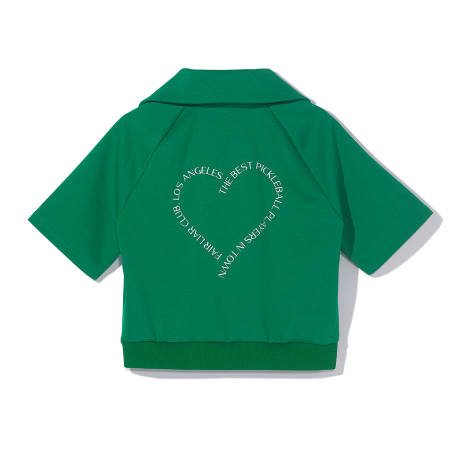 [FLC] HEART HALF ZIP PULLOVER