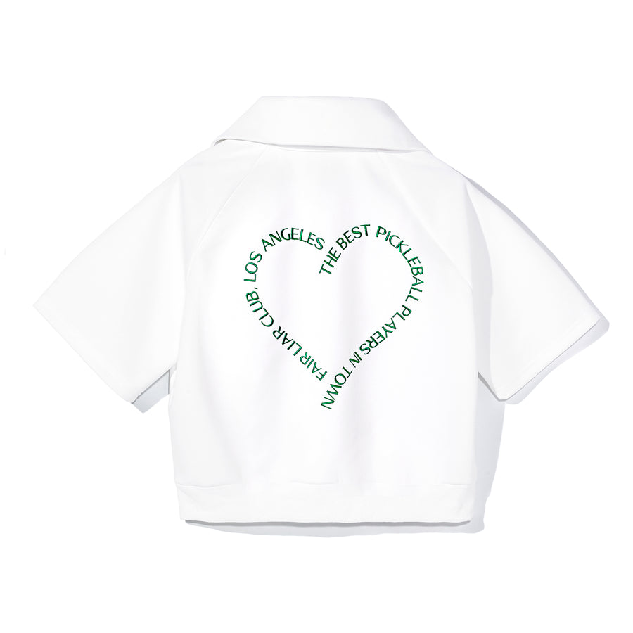 [FLC] HEART HALF ZIP PULLOVER