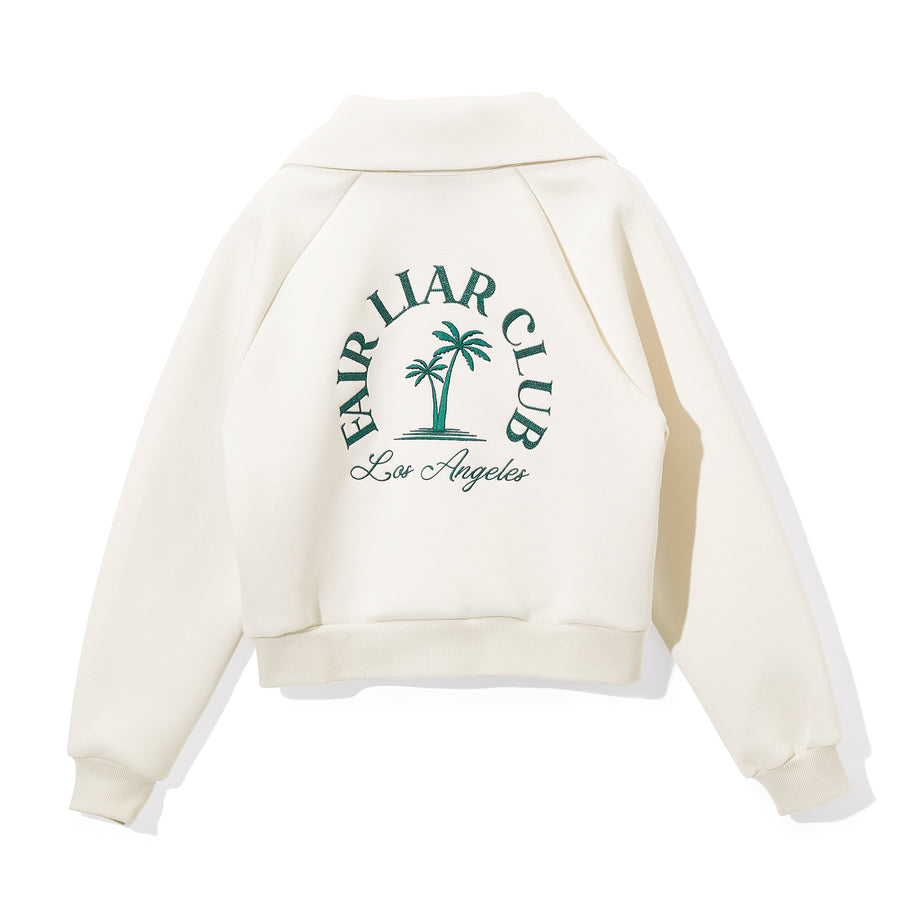 [FLC] PALM TREE QUARTER ZIP PULLOVER