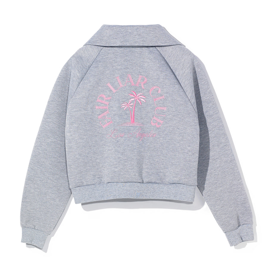 [FLC] PALM TREE QUARTER ZIP PULLOVER