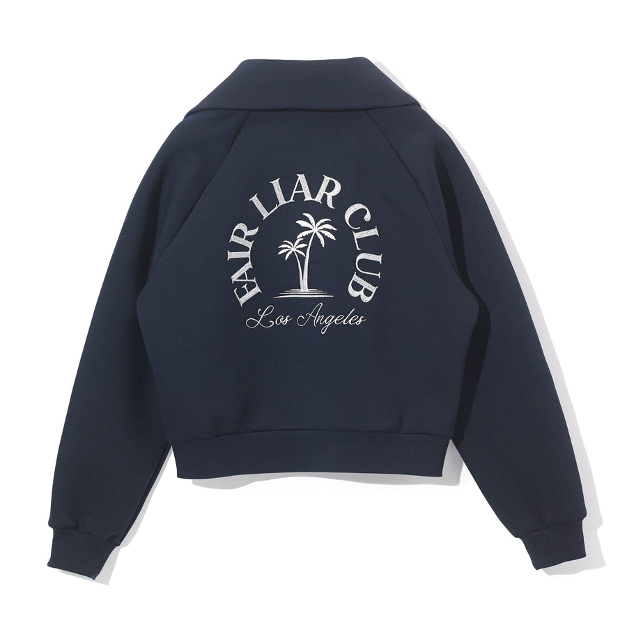 [FLC] PALM TREE QUARTER ZIP PULLOVER