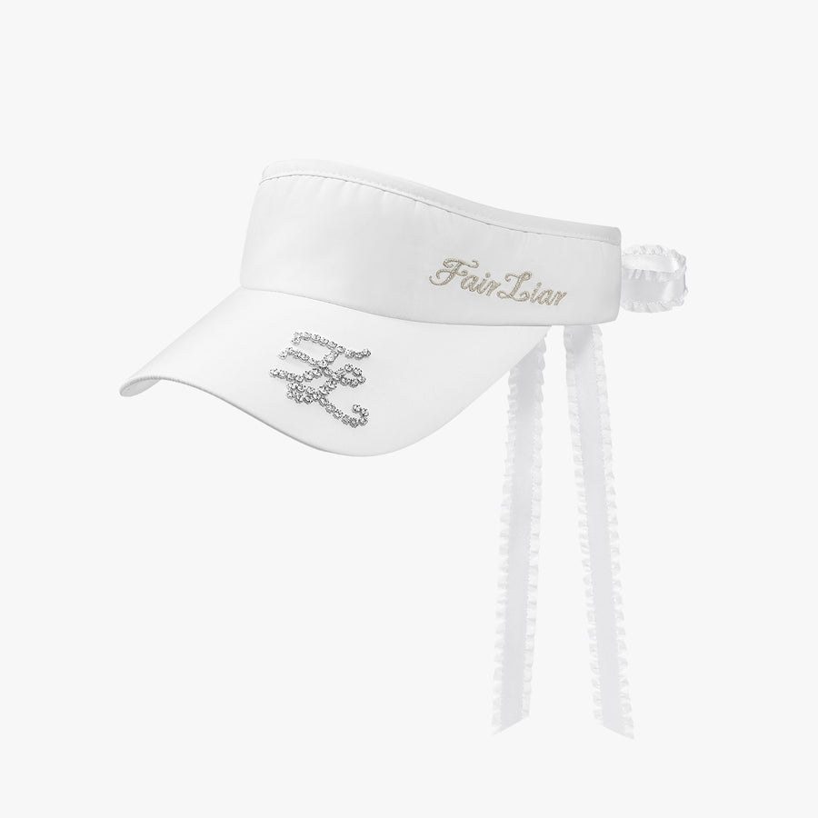 CRYSTAL LOGO RIBBON VISOR