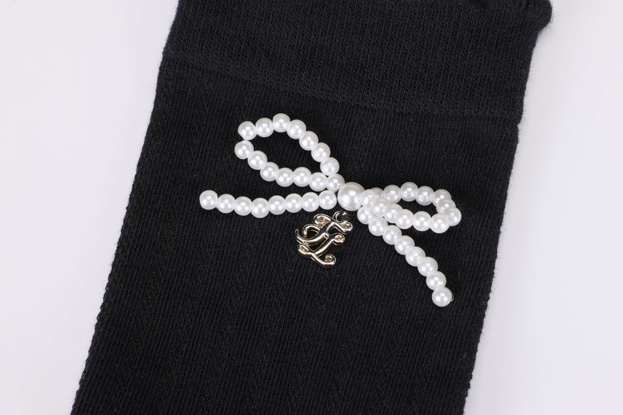 PEARL RIBBON ANKLE SOCKS