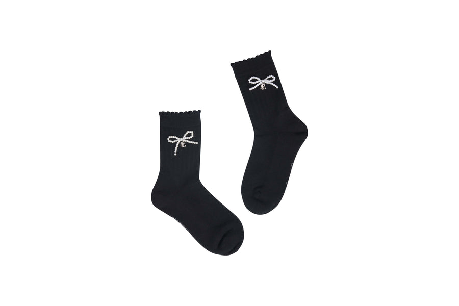 PEARL RIBBON ANKLE SOCKS