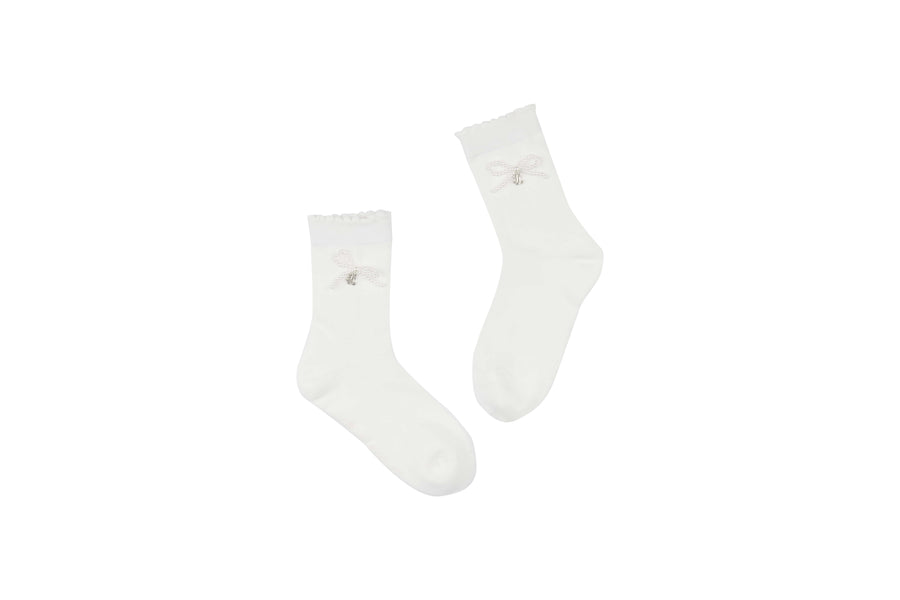 PEARL RIBBON ANKLE SOCKS