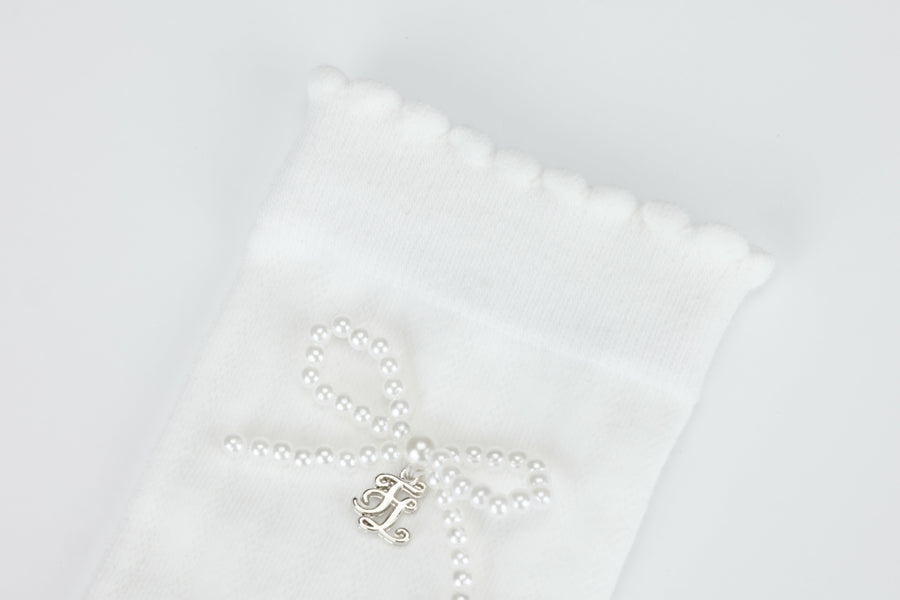 PEARL RIBBON ANKLE SOCKS