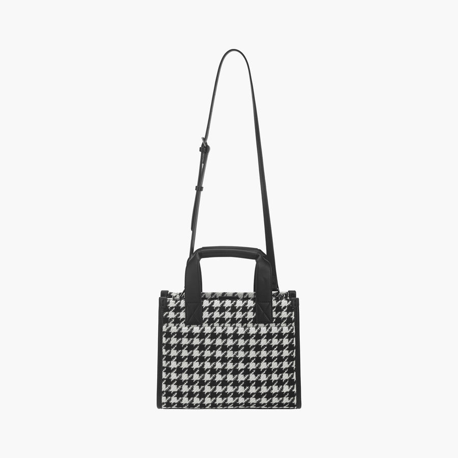 HOUNDSTOOTH SQUARE TOTE BAG