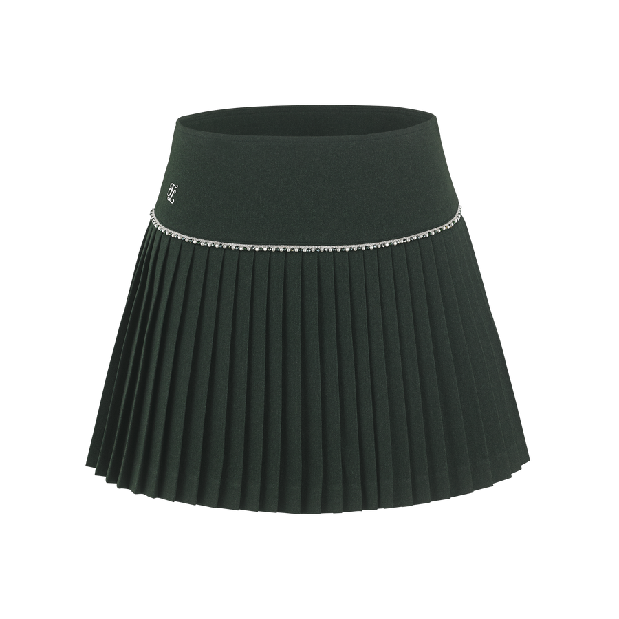 [FL SIGNATURE] PEARL BEAD FLARE PLEATED SKIRT