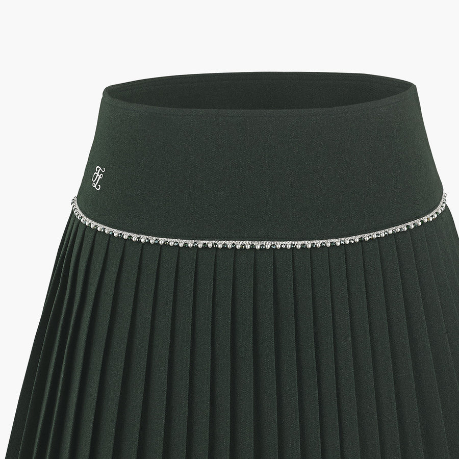 [FL SIGNATURE] PEARL BEAD FLARE PLEATED SKIRT