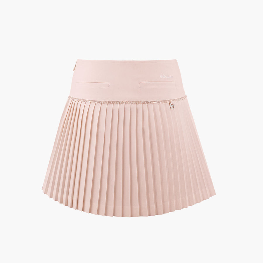 [FL SIGNATURE] PEARL BEAD FLARE PLEATED SKIRT