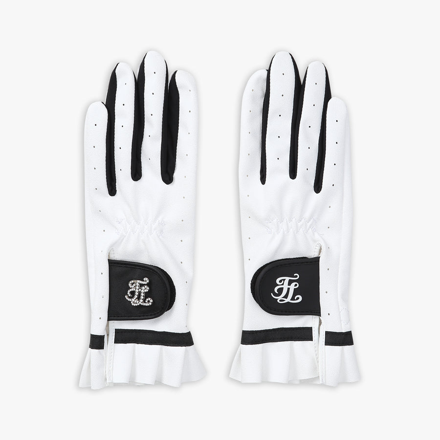 FRILL CRYSTAL LOGO GLOVES