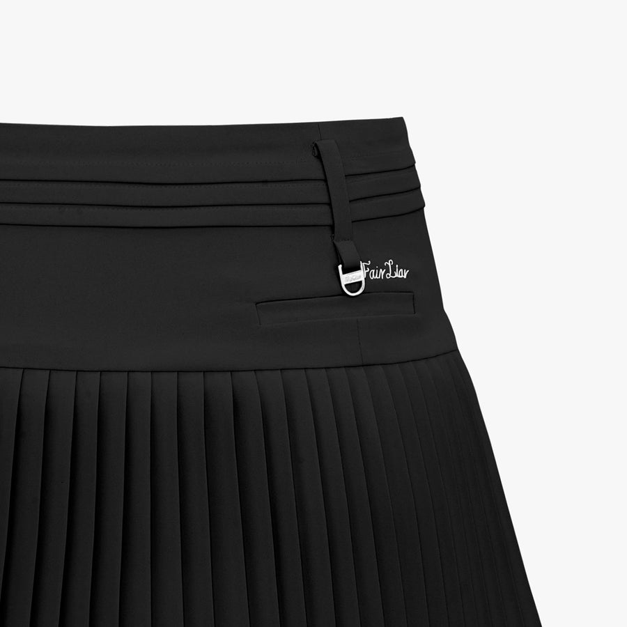 HIGH-WAIST FLARE PLEATED SKIRT