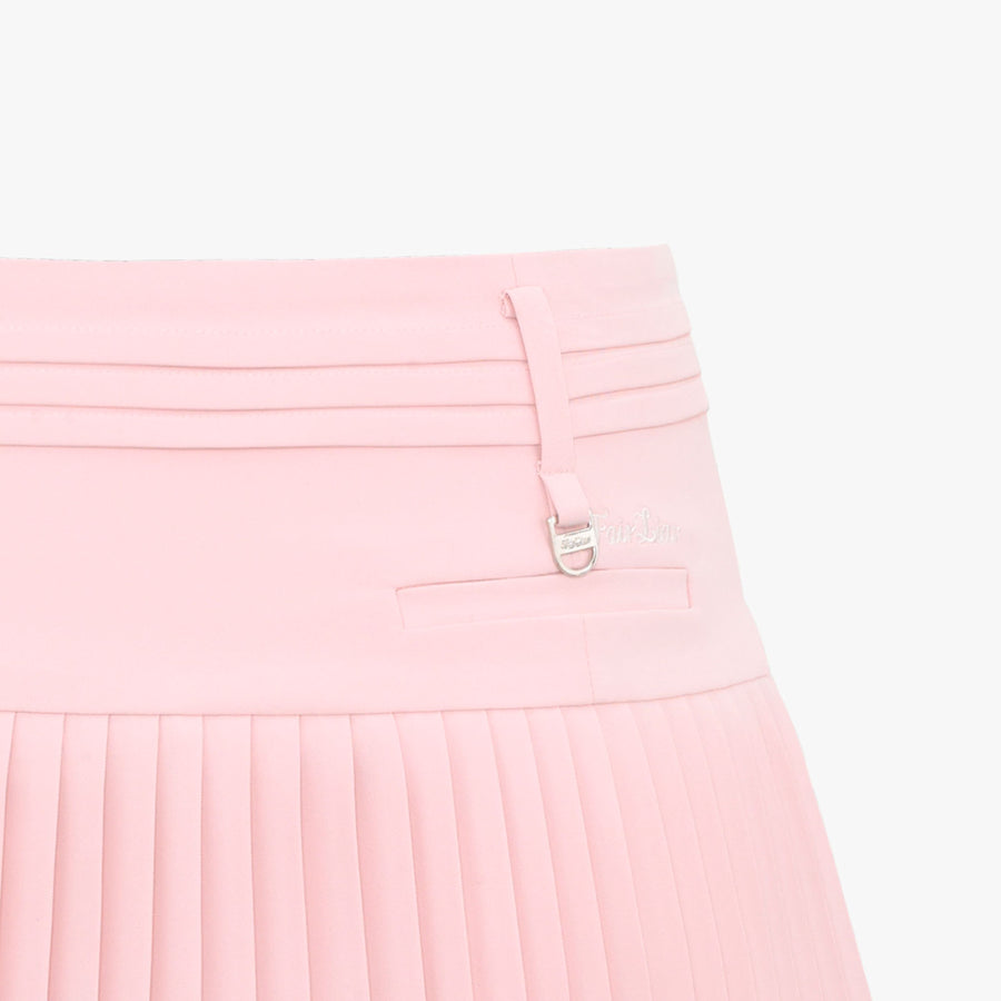 HIGH-WAIST FLARE PLEATED SKIRT