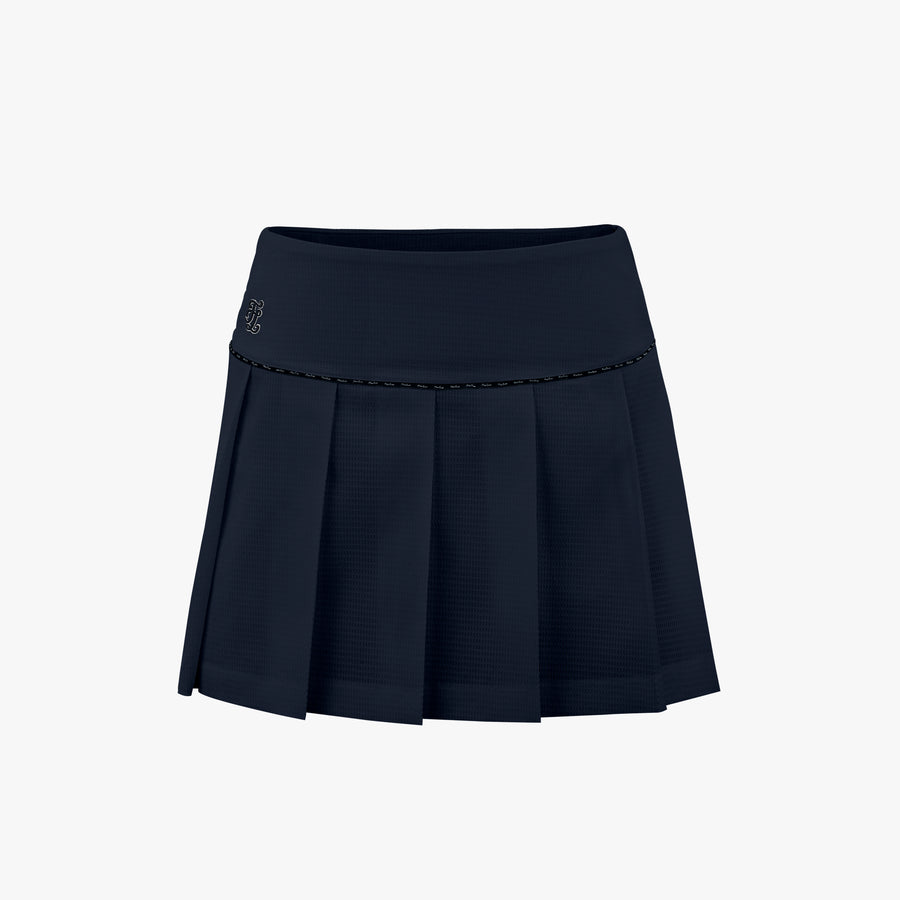 SEERSUCKER PLEATS SKIRT