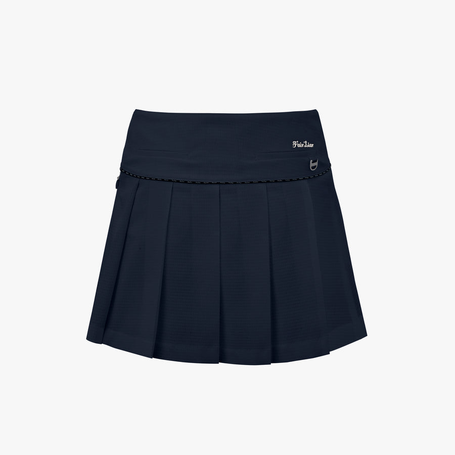 SEERSUCKER PLEATS SKIRT