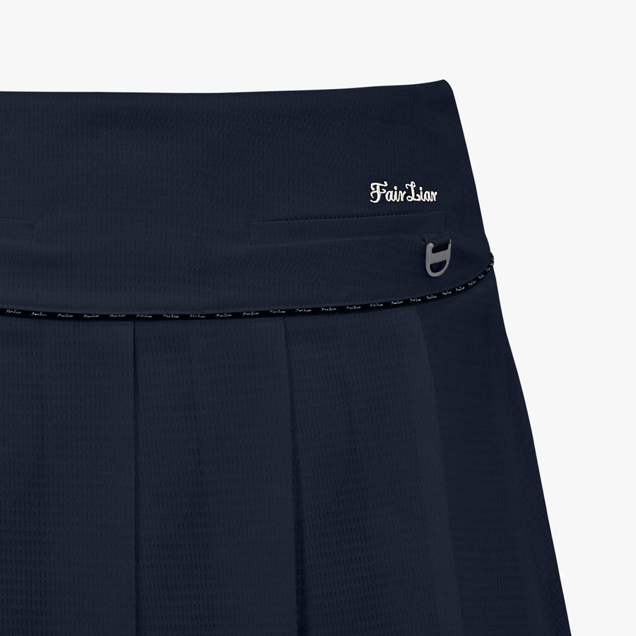 SEERSUCKER PLEATS SKIRT