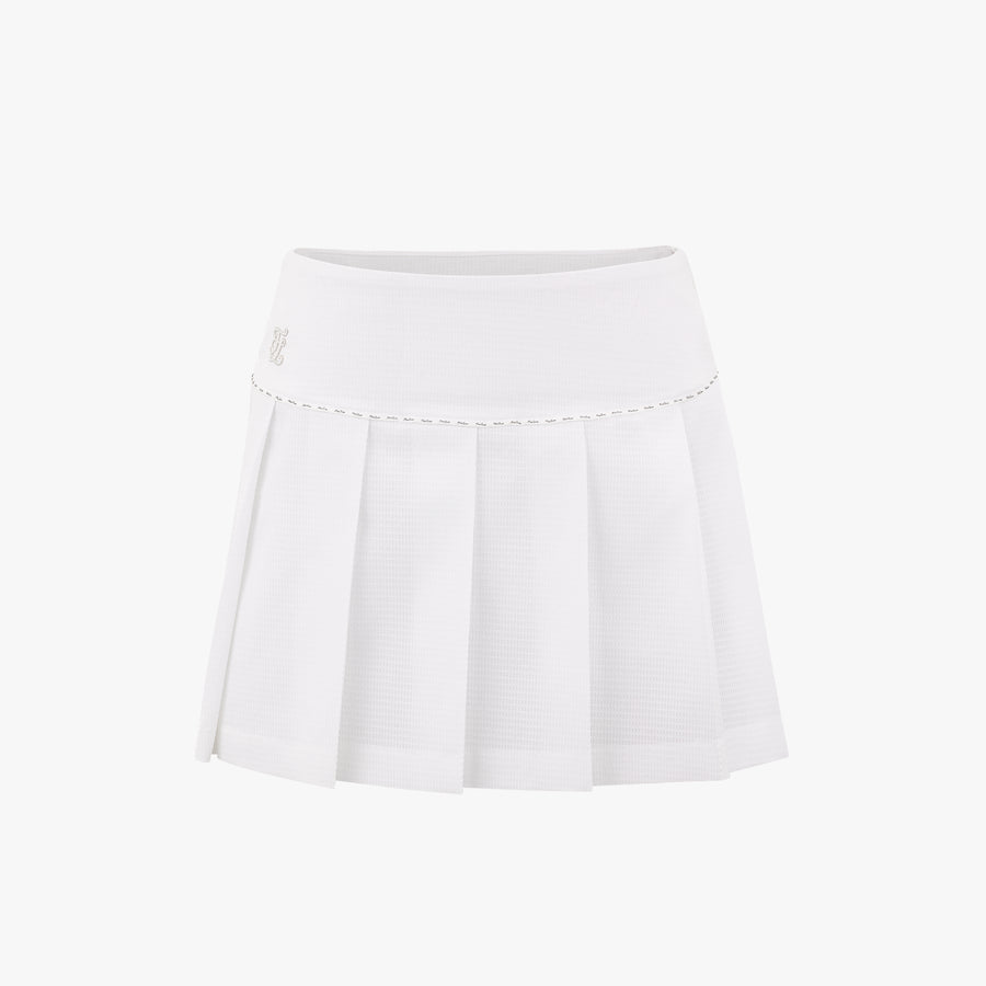 SEERSUCKER PLEATS SKIRT