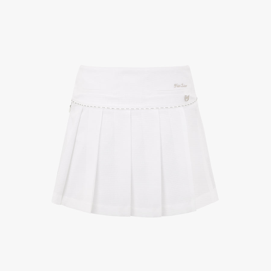 SEERSUCKER PLEATS SKIRT