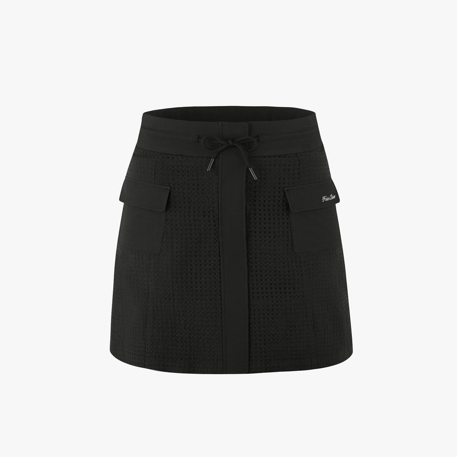 HIGH-WAIST MESH SKIRT