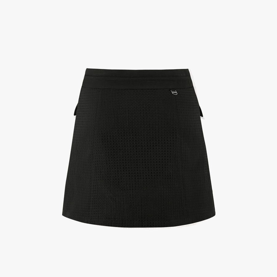 HIGH-WAIST MESH SKIRT