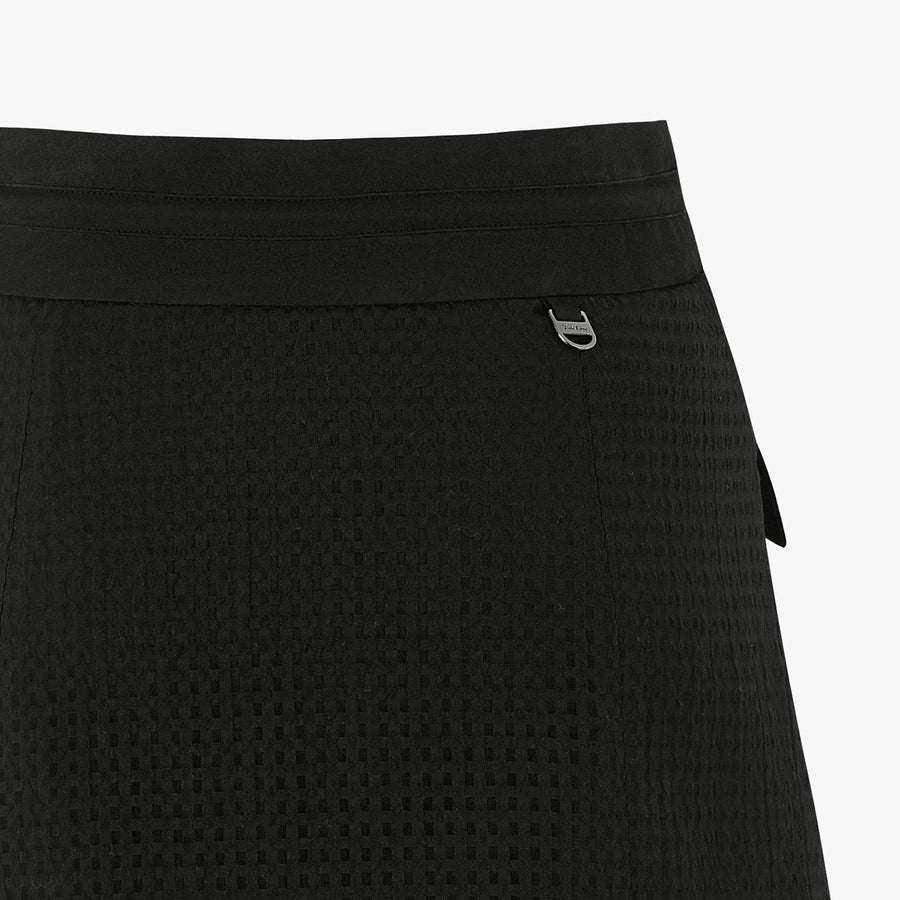 HIGH-WAIST MESH SKIRT