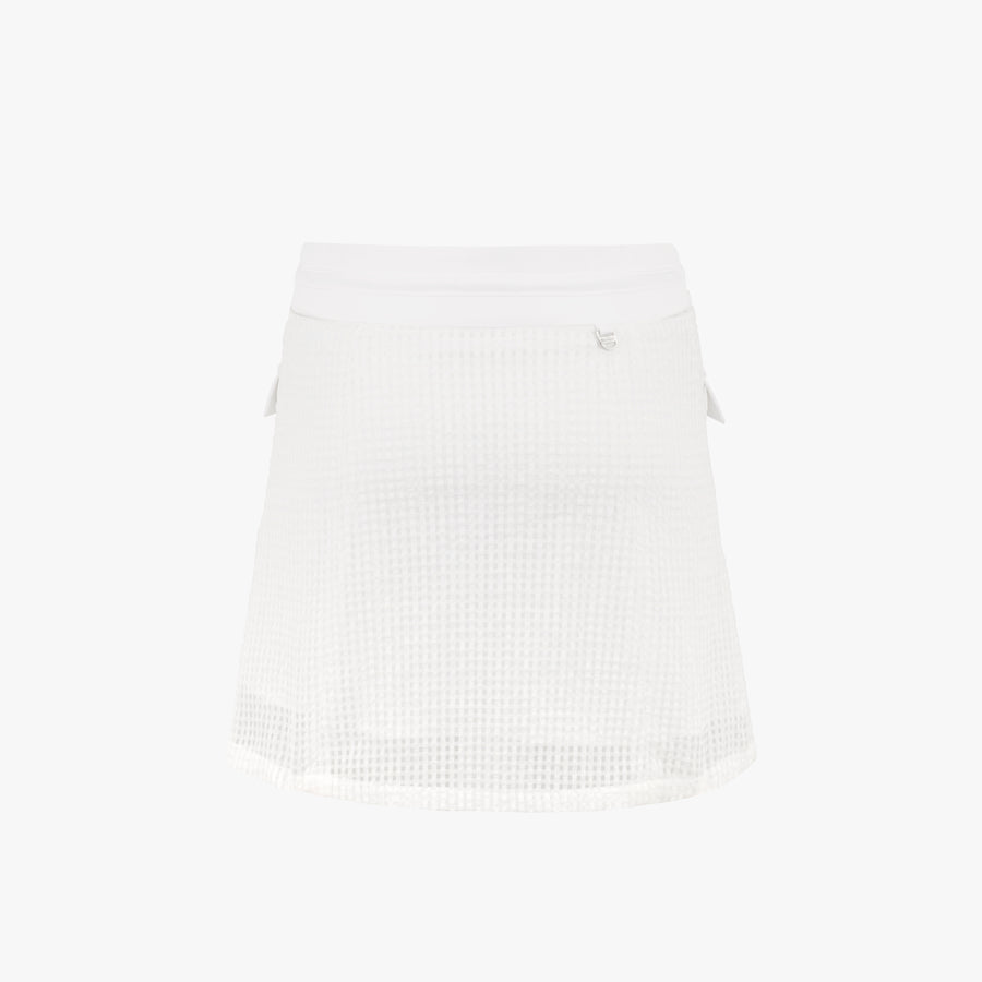 HIGH-WAIST MESH SKIRT