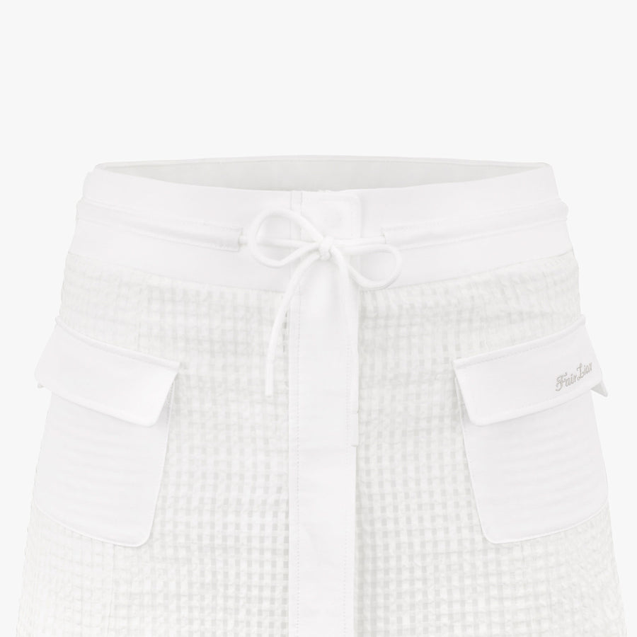 HIGH-WAIST MESH SKIRT