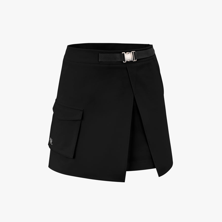 BUCKLE BELT A-LINE SKIRT