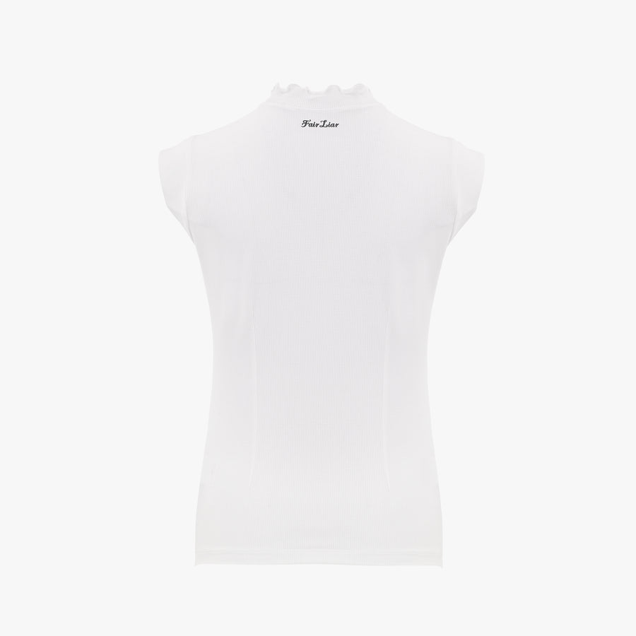 TULIP COLLAR SLEEVELESS T-SHIRT