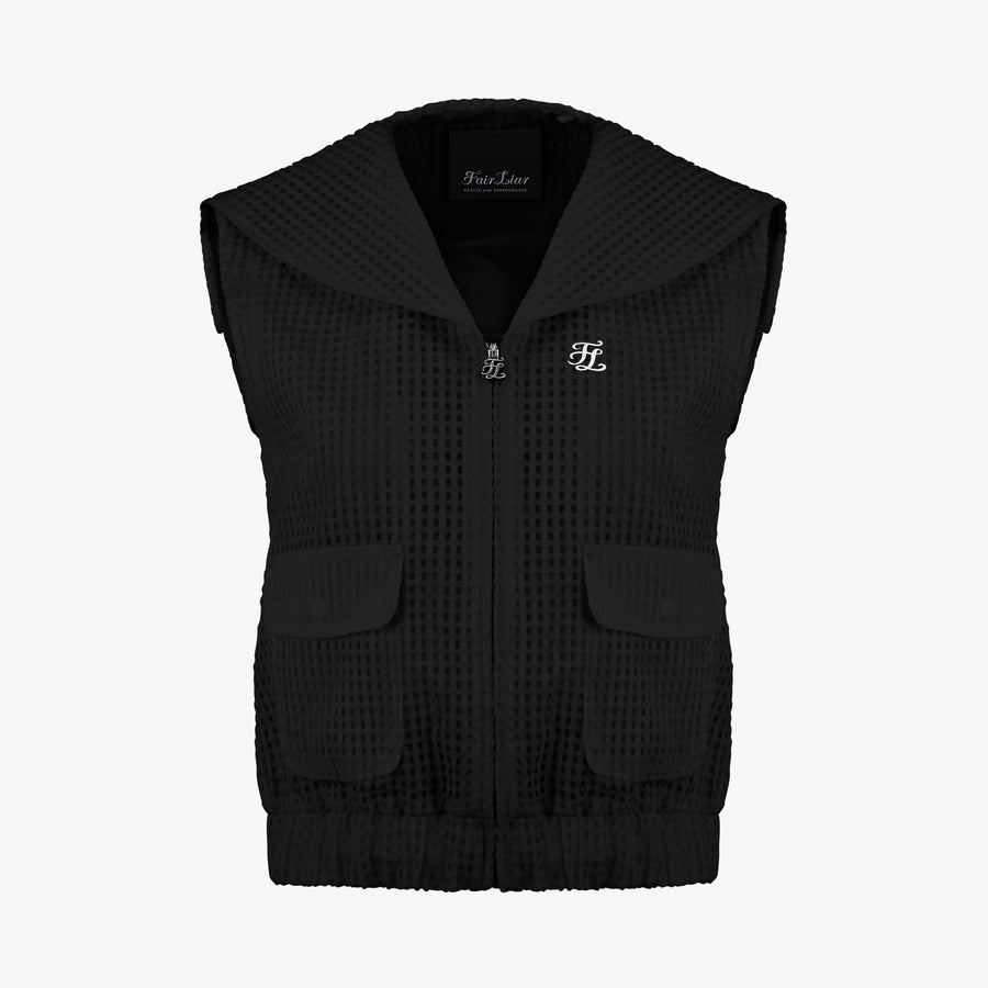 SAILOR COLLAR MESH VEST