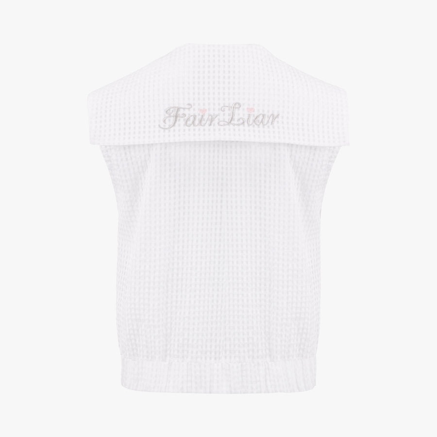 SAILOR COLLAR MESH VEST