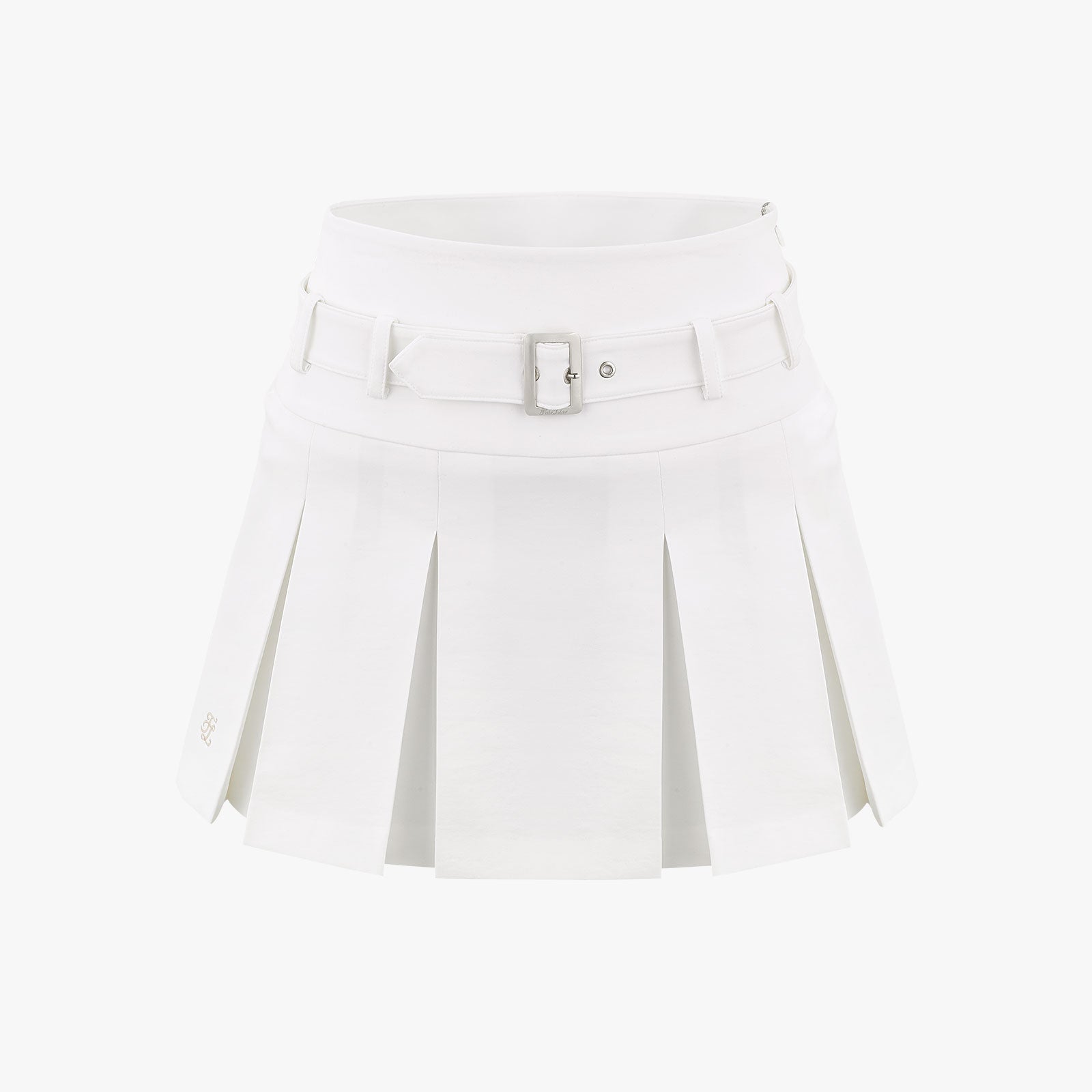 BELTED PLEATED SKIRT