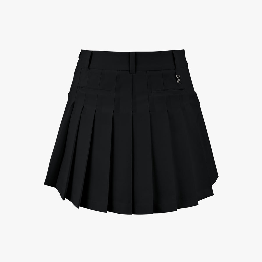 HIGH-WAISTED SIDE PLEATED SKIRT