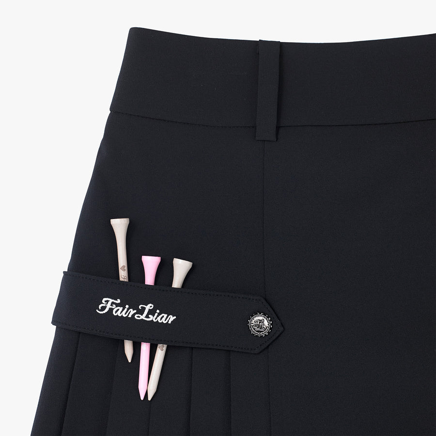 HIGH-WAISTED SIDE PLEATED SKIRT