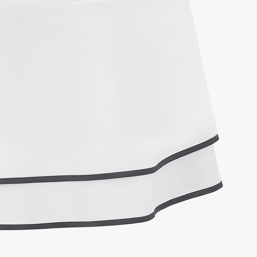 RIBBON BELT ADORNED FLARE SKIRT