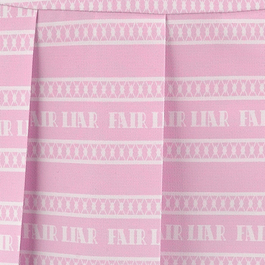 LOGO PATTERN PRINT PLEATED SKIRT