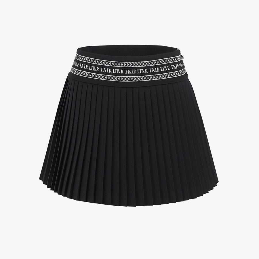 LOGO BAND PLEATED SKIRT