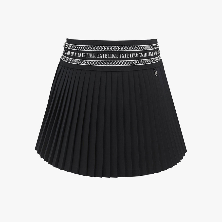 LOGO BAND PLEATED SKIRT