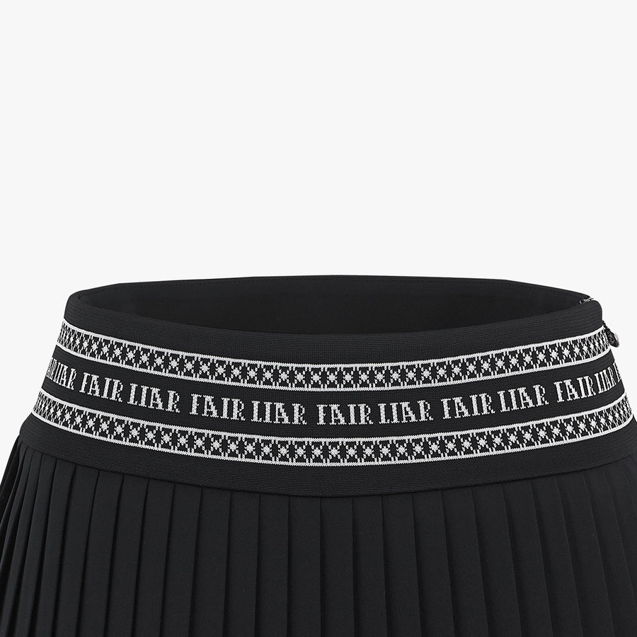 LOGO BAND PLEATED SKIRT