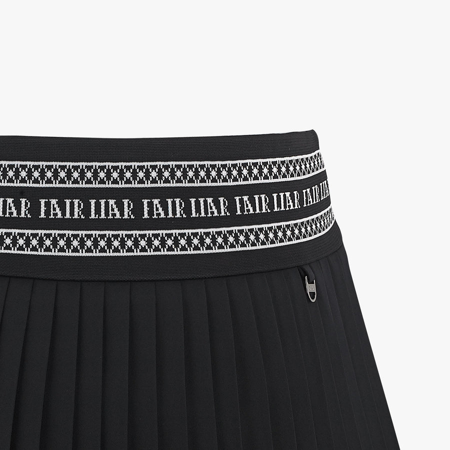 LOGO BAND PLEATED SKIRT