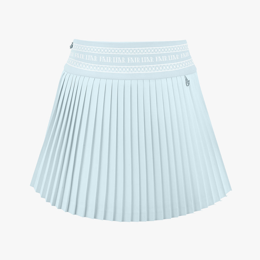 LOGO BAND PLEATED SKIRT