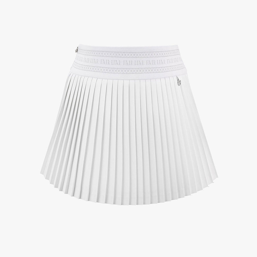 LOGO BAND PLEATED SKIRT