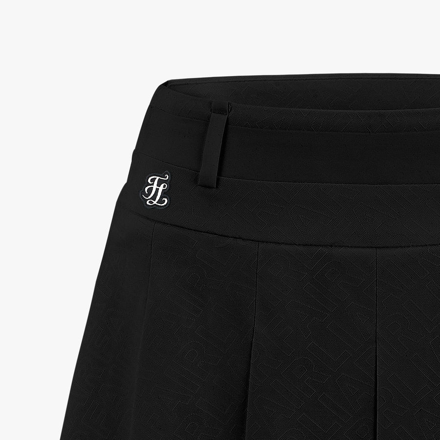 LOGO JACQUARD PLEATS