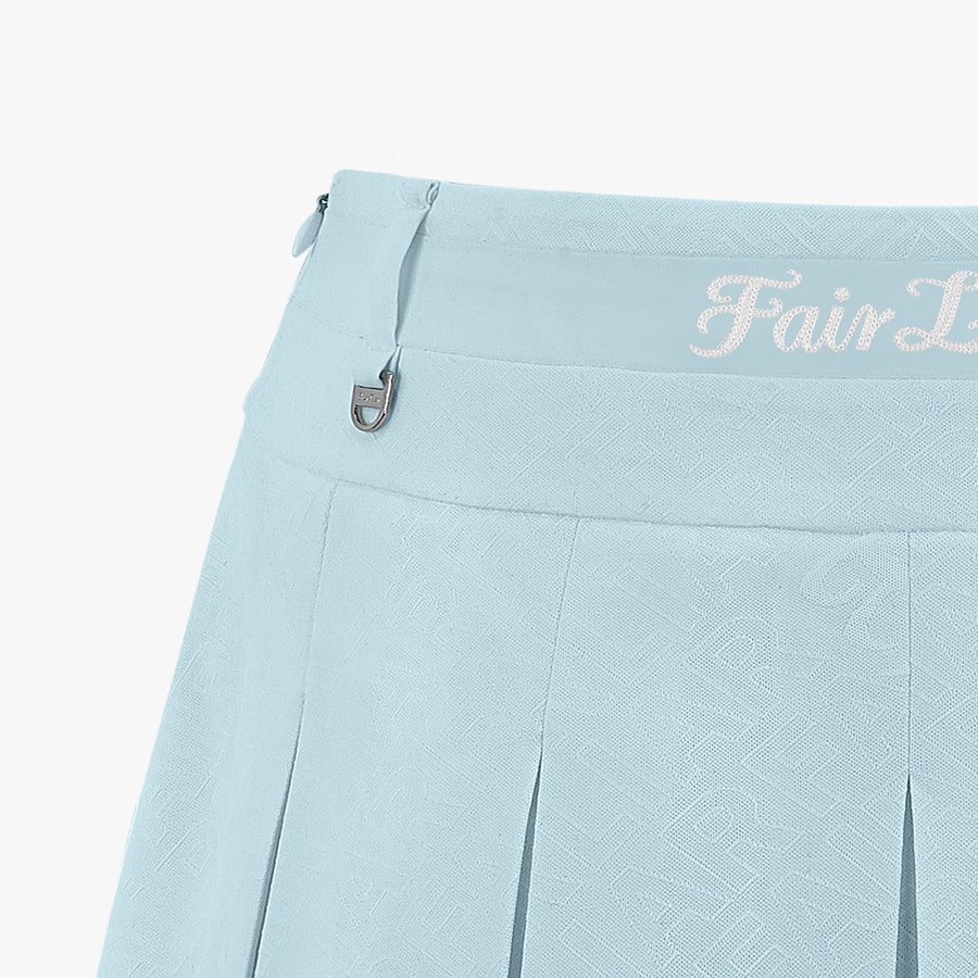 LOGO JACQUARD PLEATS