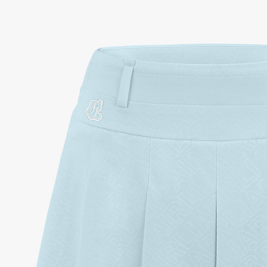 LOGO JACQUARD PLEATS