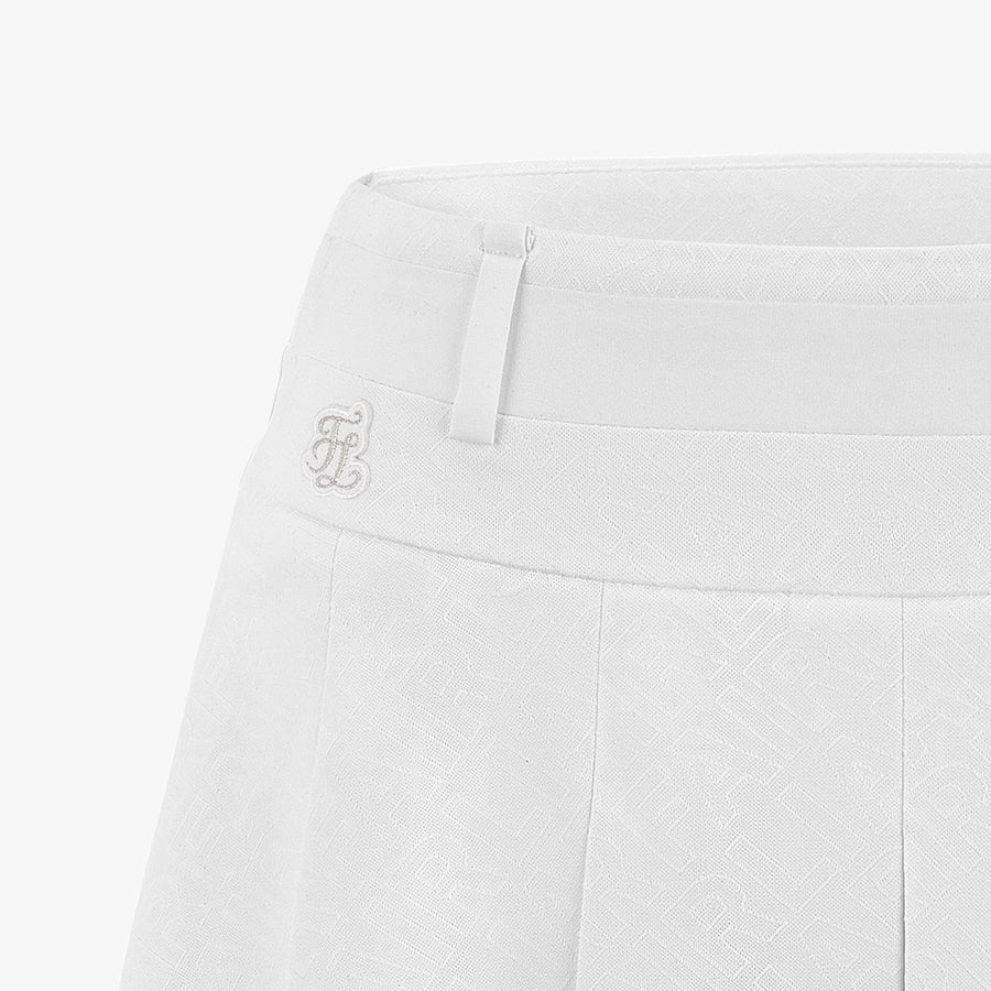 LOGO JACQUARD PLEATS