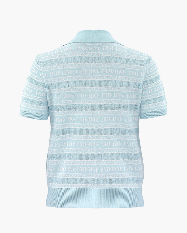 JACQUARD SHORT SLEEVE KNIT