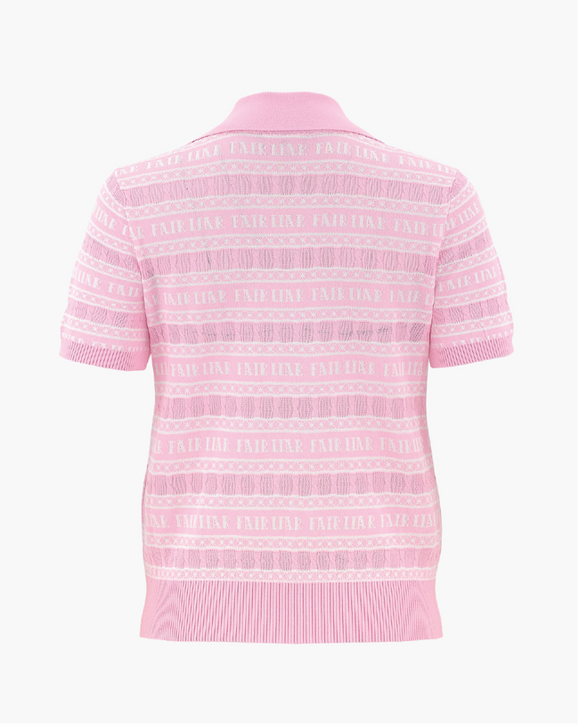 JACQUARD SHORT SLEEVE KNIT