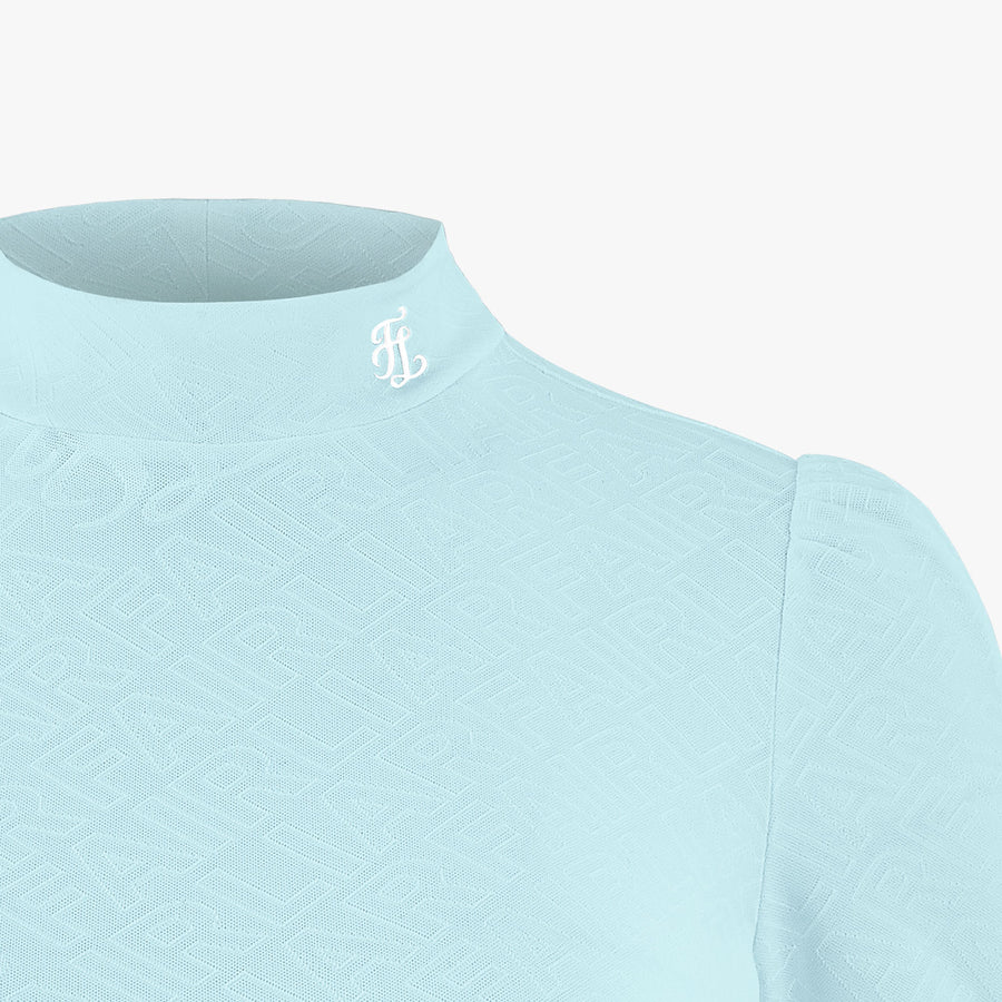 JACQUARD TURTLENECK T-SHIRT